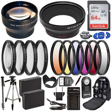 Professional 58MM Accessory Kit for Canon EOS Rebel T7, T6, T5, T3 ...