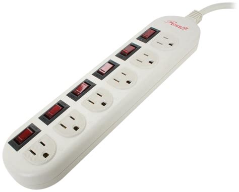 Amazon.com: Rosewill 6 Outlet Power Strip with Individual Switches and ...