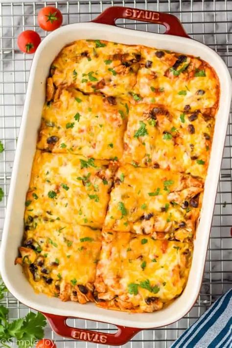 Chicken Enchilada Casserole - Simple Joy