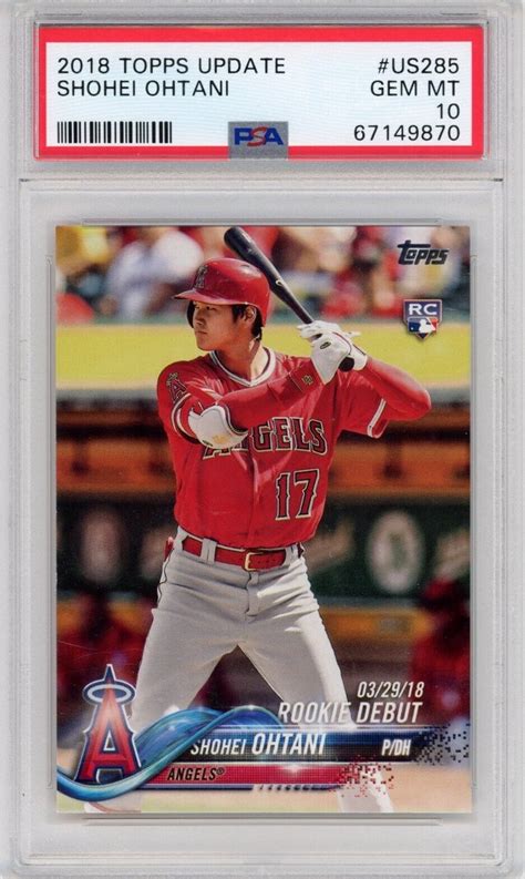 Graded 2018 Topps Update SHOHEI OHTANI #US285 Rookie RC Baseball Card ...