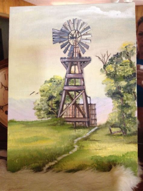 Learning how to paint windmills | Night painting, Windmill drawing ...