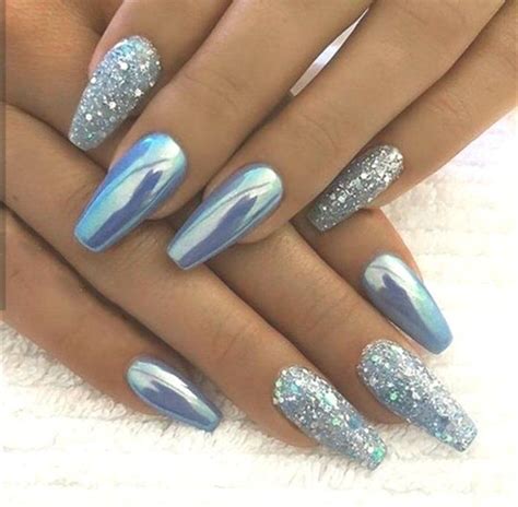 40 Trendy Blue Glitter Nail Design Ideas That You Must Try | Blue ...