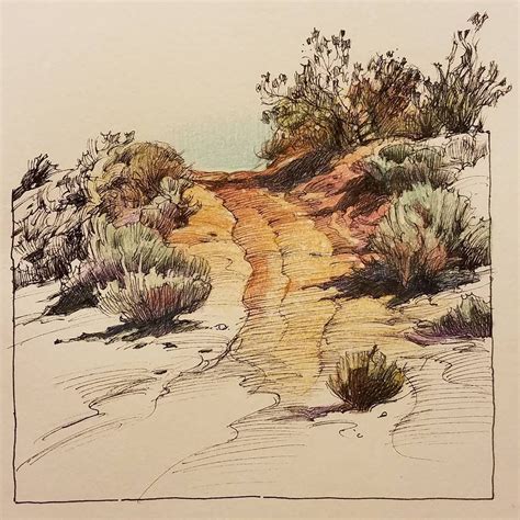 Country lane | Ink pen drawings, Watercolour inspiration, Nature sketch