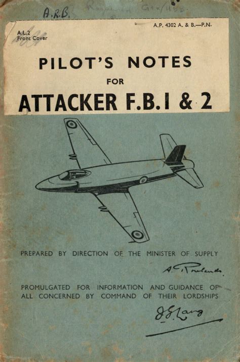 SUPERMARINE ATTACKER - Flight Manuals