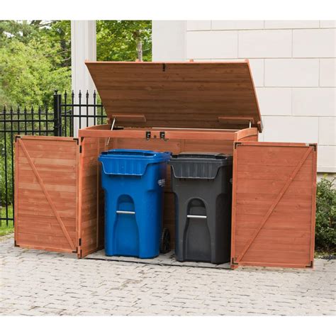 Leisure Season 65 in. x 38 in. x 53 in. Cedar Large Horizontal Refuse ...