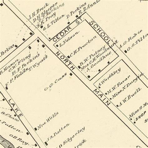 Vintage Map of Bristol, New Hampshire 1892 by Ted's Vintage Art