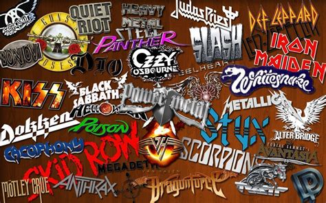 Metalcore Band Logos Collage