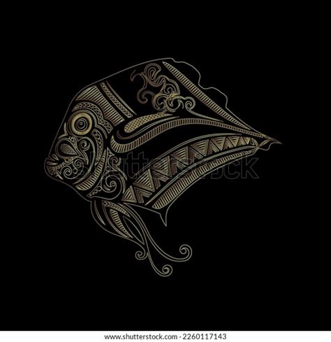 Fish Line Art Design Coloring Book Stock Vector (Royalty Free ...