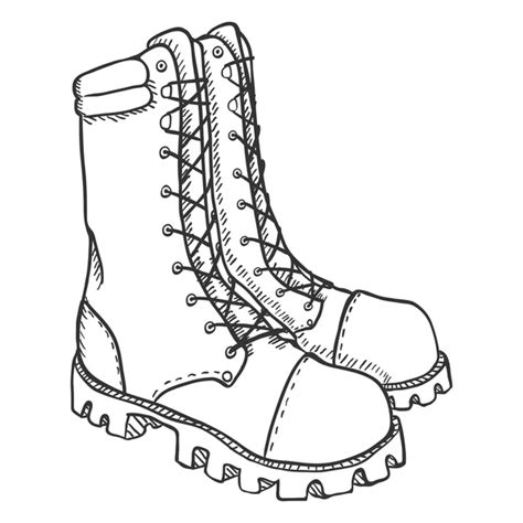 Coloring Army Combat Boots Coloring Pages