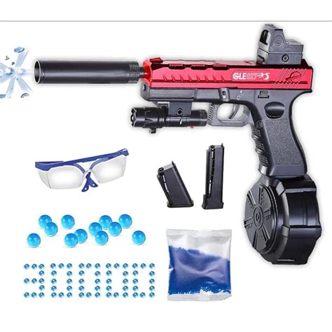 Buy 2022 Latest Gel Ball Blaster Gun Glock with Drum Magazine Automatic ...