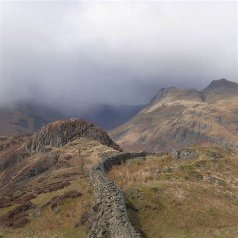 On Lingmoor Fell looking towards Side Pike, Langdale, Cumbria, England ...