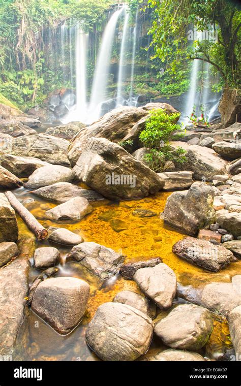 Phnom Kulen Waterfall, Cambodia Stock Photo - Alamy