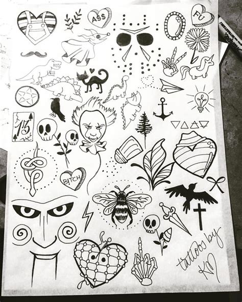 My previous flash sheets and my NEW Halloween flash sheet!! Small ones ...