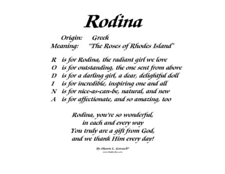 Meaning of Rodina - LindseyBoo