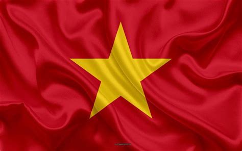 Download wallpapers Flag of Vietnam, 4k, silk texture, red flag ...