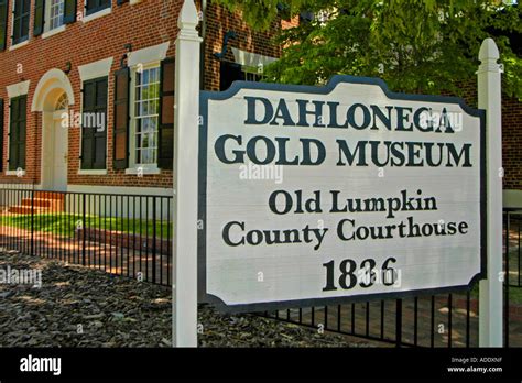 Dahlonega Gold museum sign, Northern Georgia Stock Photo - Alamy