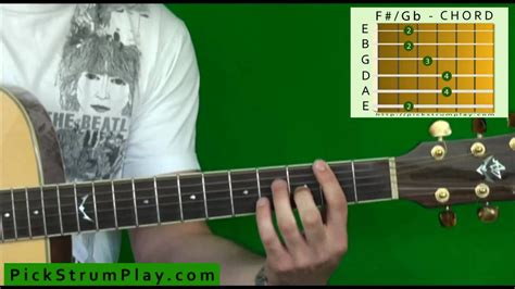 How to Play an F Sharp / G Flat Major Chord on Guitar - YouTube