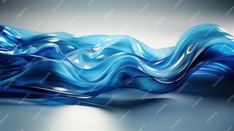 Premium AI Image | Blue abstract liquid wave background