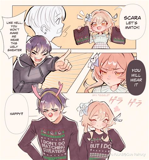 Scara/Lumi comic - it's the matching ugly christmass season Genshin ...