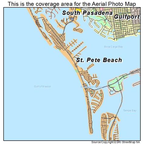 Aerial Photography Map of St Pete Beach, FL Florida