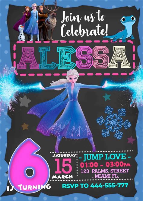 Frozen 2 Birthday Party Invitation - Amazing Designs US | 2nd birthday ...