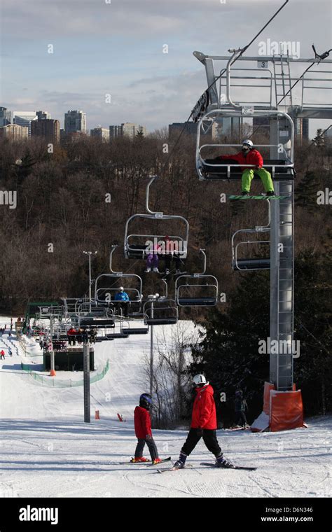 Skiing at Earl Bales Park Stock Photo - Alamy