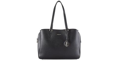 Furla Minerva Leather Tote in Black | Lyst Canada