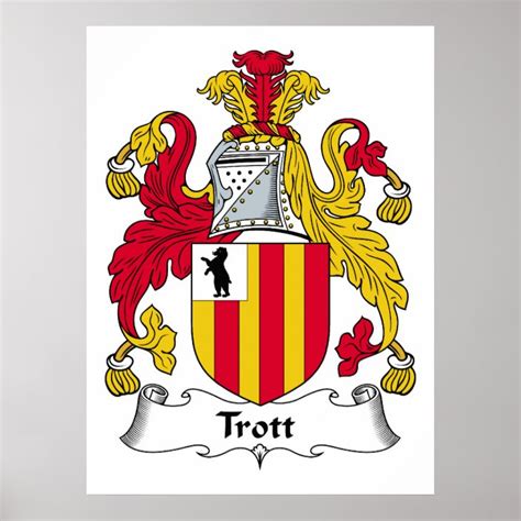 Trott Family Crest Poster | Zazzle.com