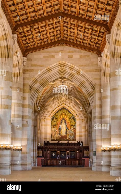 Yale University Sterling Memorial Library - Interior view of Collegiate ...