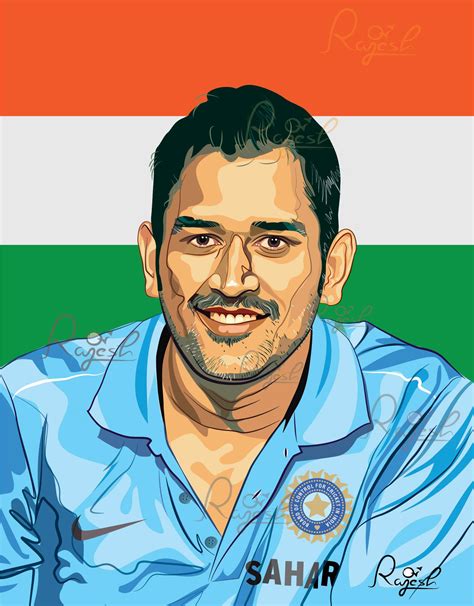 How To Draw Ms Dhoni Csk at How To Draw