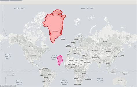 Real Size Comparison Map