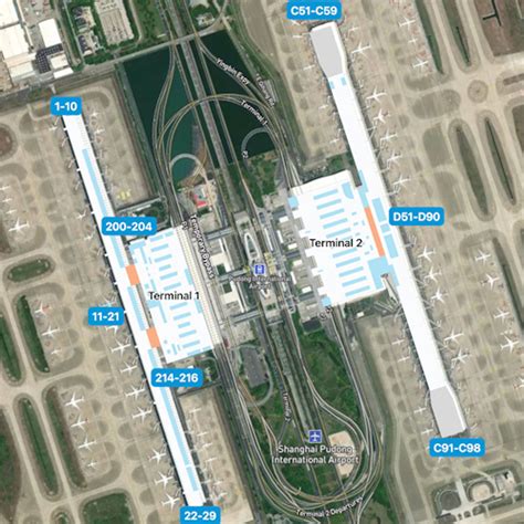 Shanghai Pudong Airport PVG Terminal 1 Map