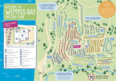 Map of Wemyss Bay Holiday Park — Glasgow Children's Holiday Scheme