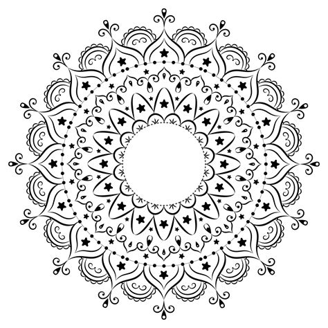 Islamic drawing mandala sketch for coloring 5615759 Vector Art at Vecteezy