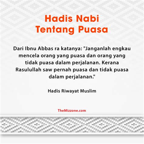 21 Hadis Nabi Tentang Puasa - Riwayat Imam Muslim - The Mizzone