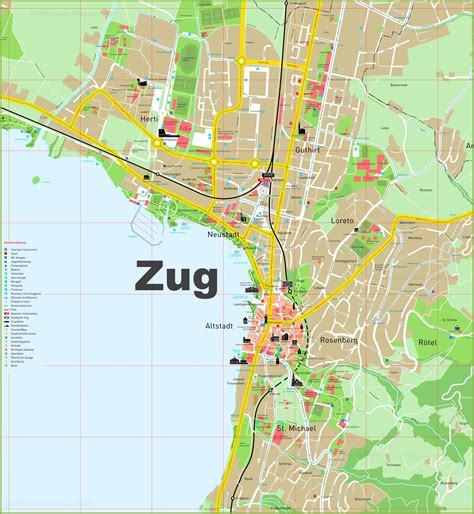 Zug Tourist Map