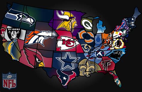 Football: Football Map : Nfl teams USA Football Stats and stuff