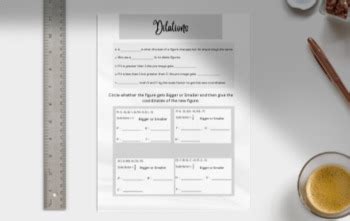 Dilations Intro Notes and examples (no graphs) by SmileyMath | TPT