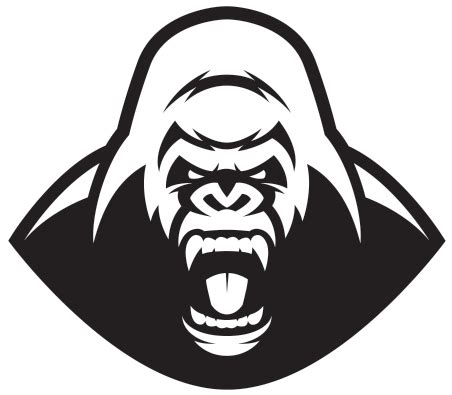 Angry Gorilla Png Angry Gorilla Head Vector - Clip Art Library