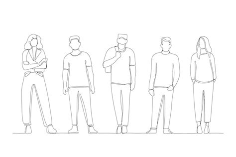 Free Vector | Hand drawn crowd drawing illustration