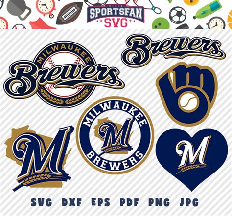 Milwaukee Brewers svg pack- baseball team, baseball league, baseball ...