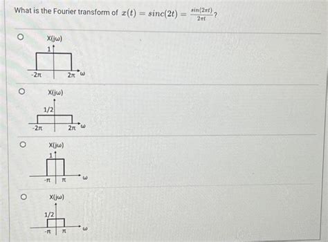 Solved x(t)=sinc(2t)=2πtsin(2πt)? | Chegg.com