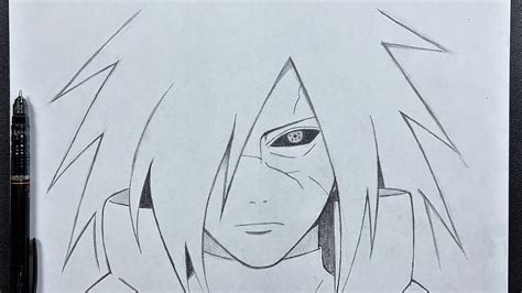 How to draw madara uchiha step-by-step - YouTube