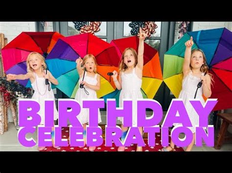 Quadruplets BIRTHDAY Party In June - YouTube