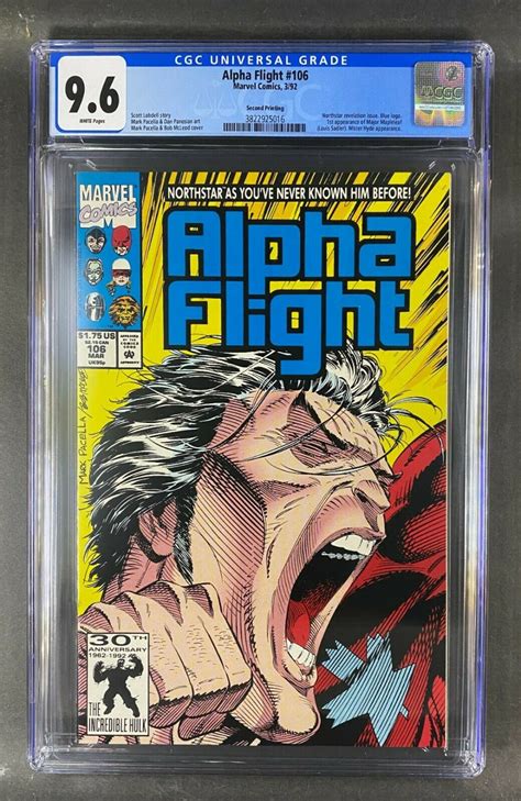 | Alpha Flight (1983) #106 CGC 9.6 Northstar Second Print Blue Logo ...