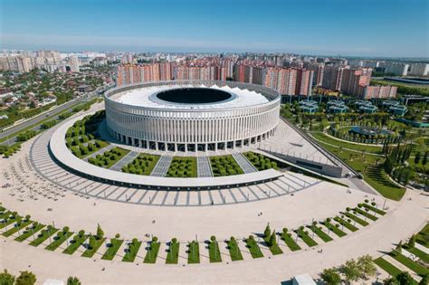 Krasnodar, Russia - May 2019: Aerial View of Krasnodar Stadium and the ...