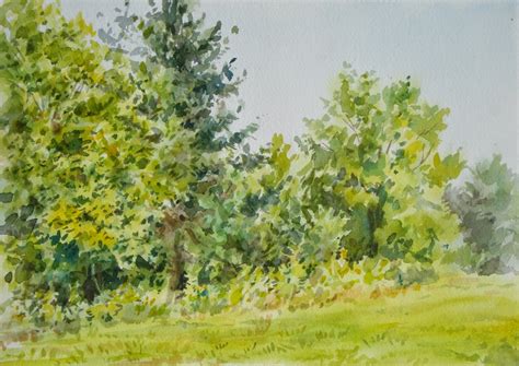 Elise Fine Art: How to Paint Green Trees Using Watercolors