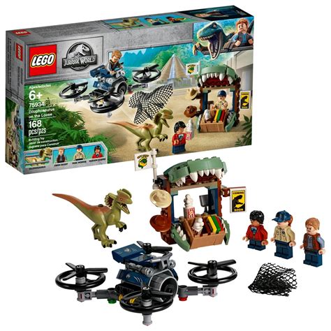 LEGO Jurassic World Dilophosaurus on the Loose 75934 Action Helicopter ...