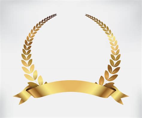 Premium Vector | Golden award laurel wreath