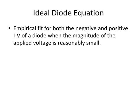 PPT - Ideal Diode Equation PowerPoint Presentation, free download - ID ...